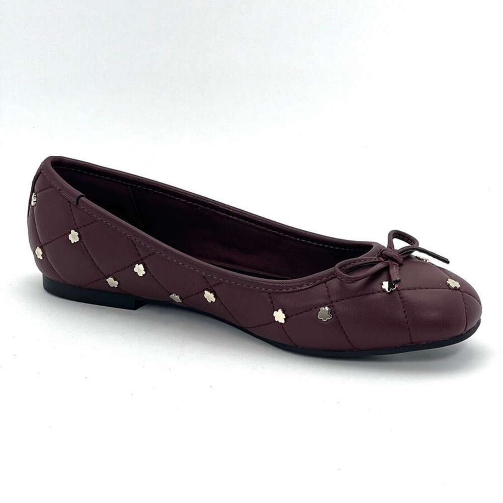 Ted Baker London Libban Purple Ballerina Flats With Magnolia Studs
